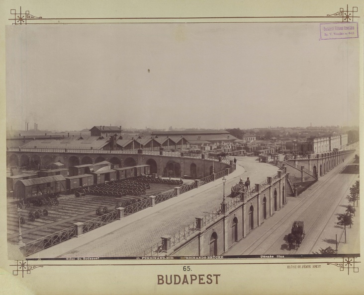 "Ferdinánd-híd panorámaképe. A felvétel 1890 után készült." A kép forrását kérjük így adja meg: Fortepan / Budapest Főváros Levéltára. Levéltári jelzet: HU.BFL.XV.19.d.1.07.066