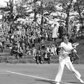 Salgótarjáni (Tomcsányi) út, Gázművek teniszpálya, Magyarország - Belgium (4:1) Davis kupa mérkőzés. Asbóth József örökös magyar bajnok teniszező.