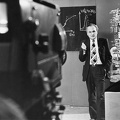 Marx György fizikus professzor, az MTV Jövőnk titkai című tévéműsor első részének felvételén.