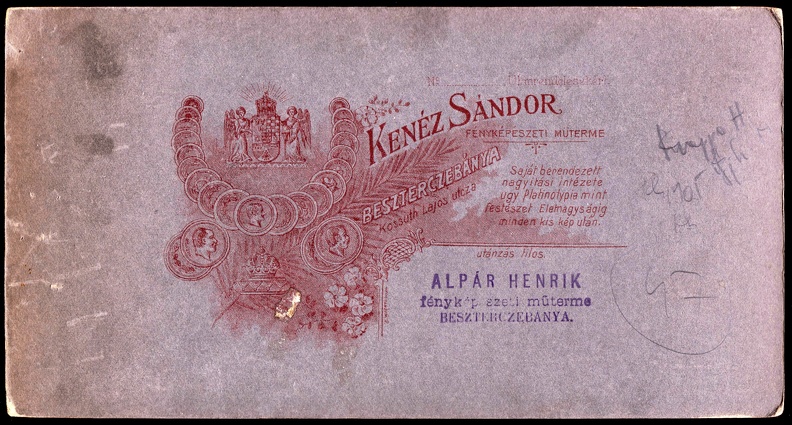 Kossuth Lajos utca, Kenéz Sándor / Alpár Henrik fényképészeti műterme. fotok_50617.jpg